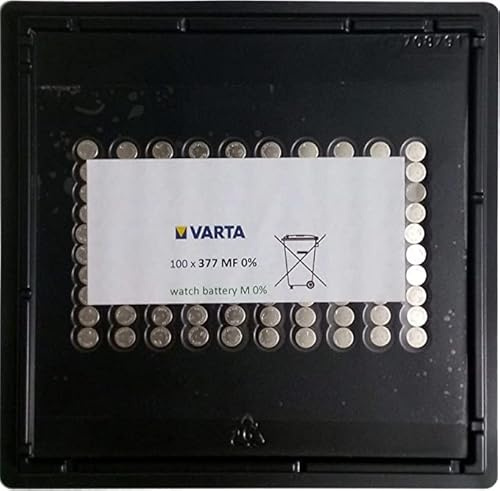 100x Varta Watch V 377 Uhrenzelle Uhrenbatterie SR 626 SW V377 / V376 Silber-Oxid 24mAh 1,55 V Knopfzelle Bulk