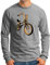 OM3® Bonanza Fahrrad Langarm Shirt - Herren - Retro Vintage Rad Bonanzarad II - Grau Meliert, M
