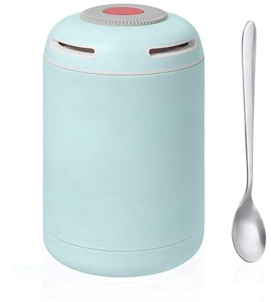 flintronic Thermobehälter, 500ml Warmhaltebox Edelstahl mit Löffel, Thermobehälter für Essen, Essensbehälter Lunchbox für Warme Speißen, Kinder/Erwachsene Brotdosem, Schule, Camping - Blau