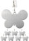 Relaxdays 8er Set Tischdeckenbeschwerer, Tischtuchhalter zum Beschweren, Schmetterling, In- & Outdoor, Edelstahl, Silber