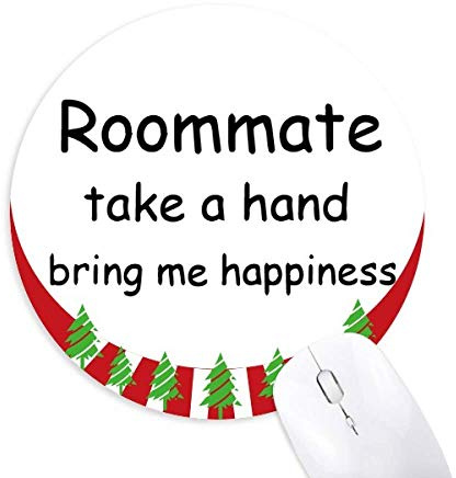 Die Mitbewohnerin nimmt eine Hand Bring mir Glück Rund Gummi Maus Pad Weihnachtsdekoration