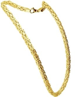 FILANGO Halskette 925er Silber Königskette rhodiniert/vergoldet Goldfarben Länge: 50cm | Stärke: 6mm