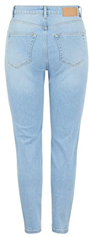 PIECES Damen Pcleah Mom Hw Ank Lb160-ba/Noos Bc Jeans, Light Blue Denim, M EU