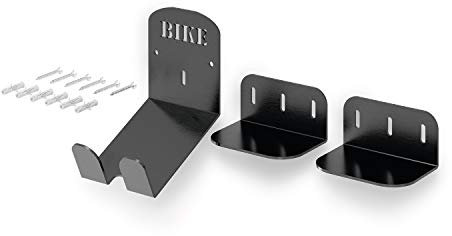 Porta bici, supporto a parete per biciclette. Portata 50kg ideale anche per e-bike, gancio pedale per biciclette, staffa a muro appendi bici per interni ed esterni, con supporti per pneumatici