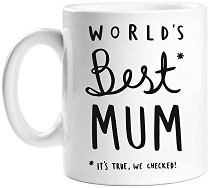 Worlds Best Mum Mug - Mothers Day Gift - Birthday Gift - Funny Novelty Coffee Tea Cup - 10oz Ceramic Mug