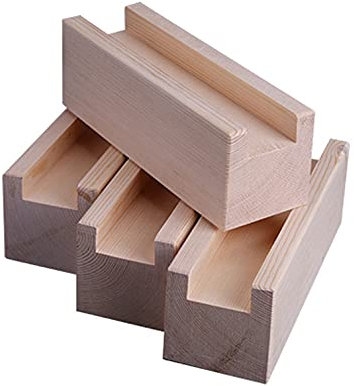 4 Stück Holz Betterhöhung,Möbelerhöher Massivholz Möbelbein Heber Füße Möbelerhöhung Tischerhöher Elefantenfuß Bed Riser,für Sofa Schrank Tischbeinfüße Möbelzubehör (10x3.5x5cm)
