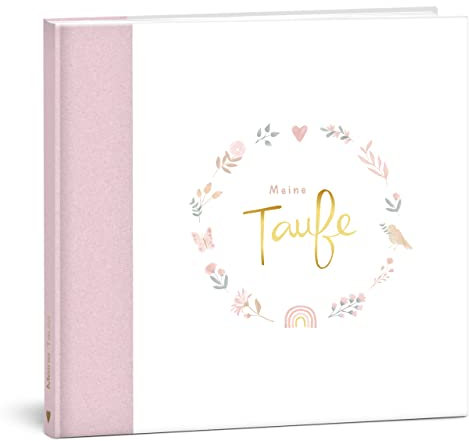 mintkind® Gästebuch Meine Taufe Blumen I für Junge & Mädchen | Taufbuch, Taufgeschenk, Taufalbum, Erinnerungsbuch I 72 Innenseiten für Glückwünsche, Fotos und Mehr | Gästebuch Taufe Gastbuch