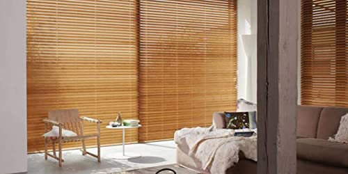 Tenda Veneziana in Alluminio EFFETTO LEGNO Da 25mm Su Misura, Protezione Da Sole e Luce, Veneziana Oscurante in Alluminio