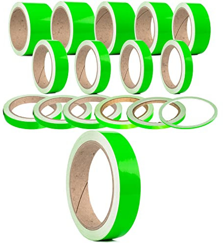 Leuchtfarben Neon auffällige Klebestreifen Zierstreifen Dekor Bänder Autostyling Stripe Decal Pinstriping Markierungsleisten Warnstreifen Begrenzungsbänder (30 mm, Neon Grün)