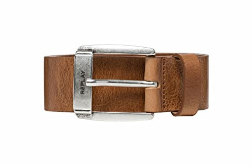 Replay Herren Gürtel aus Leder, Tan 045 (Braun), 100