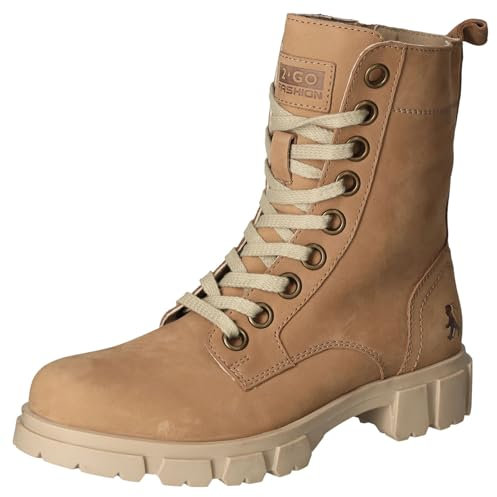 2Go Fashion Damen 8088-504 Halblange Stiefel, Beige, 37 EU