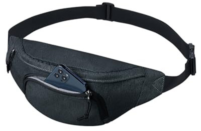 WATERFLY Stylisch Bauchtasche Gürteltasche Hüfttasche: Mode Brustasche Herren Fanny Pack Damen Crossbody Wasserdicht Hip Bum Waist Hundetraining Doggy Sling Bag Outdoor Sport Reise Urlaub