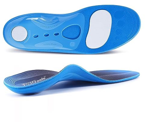 PCSsole Orthopädische Einlegesohlen, Arch Support Plattfuß Einlagen, Komfort Plantar Fasciitis Relief Schuheinlagen für Fersensporn, Fußschmerz und Metatarsalgia - Größe M