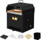 ORALNER Horno de pizza al aire libre, horno de pizza 4 en 1 de leña y parrilla combinado con piedra de pizza de 12 pulgadas, pala de pizza, cubierta impermeable y rejilla de parrilla, hoguera portátil