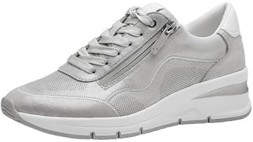 Tamaris Damen 1-23761-42 Sneaker Sneaker, Silver, 38
