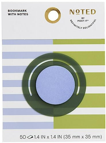 Noted by Post-it Lesezeichen-Notizen, 4,5 cm H x 4,8 cm B x 0,6 cm T, Rosa, 50 Blatt pro Block
