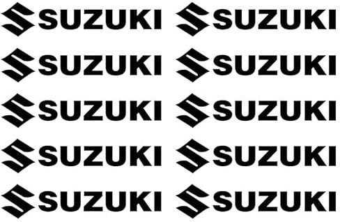 THOMIX 10pcs Auto Logo Aufkleber Abzeichen für Suzuki, Selbstklebend Autoaufkleber Emblem Abziehbilder, Body Abzeichen Aufkleber, Auto Zubehör