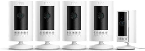 Ring Outdoor Camera Battery 4 pack (Stick Up Cam) + Indoor Camera (2nd Gen) | Security Camera with 1080p HD Video, Two-Way Talk, alternative to CCTV system | 30-day free trial of Ring Home