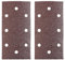 kwb Schleifstreifen 93x186 mm - Edelkorund, Körnung 40, 80, 240 - Werkzeugloser Wechsel - Für Holz und Metall - Hochwertige Qualität, Braun (Packung mit 2)