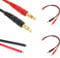EatPitaya 4mm Banana Bullet Plug Connector,Banana Plugs Charging Adapter with Flexible Silicone Bare Leads 14AWG 15cm/5.9in Charge Harness Cable - 2pcs