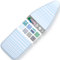 Gnawiew Cotton Padding Ironing Board Cover And Pad - 124 X 38cm Extra Thick 4 Layers With 2” Elastic Easy Installation 2 Click Buckles Stain Resistant Durable Scorch （BLUE STRIPE）