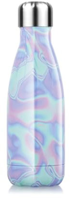 Bouteille d'eau Acier Inoxydable, Gourde Isotherme Réutilisable Gourde Inox sans BPA isolé à Bouteille Isotherme pour Froide Pendant 24heures, Chaude Pendant 12 Heures (Rainbow Cloud, 350ml)