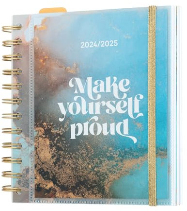 Grupo Erik Schulplaner 2024 2025 Glitter - Kalender 2024 Buchkalender Tagesansicht - Planer 2024 2025 Schüler - Einschulung Terminkalender 2024/2025 Ringbuch Hausaufgabenheft 2024/2025