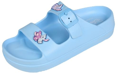Disney Stitch Damen Schaumstoff-Badelatschen, Badeschlappen mit Dicker Sohle, leicht