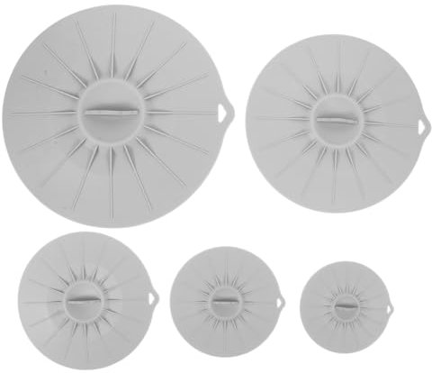 OKUMEYR 1 juego de tapas de silicona para cuencos y cubiertas de alimentos, protector de salpicaduras para microondas, tapas de silicona para cuencos, tapa universal para ollas, tapa de silicona