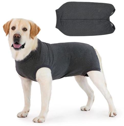 Cyponpy Hundebody Nach Op mit Reißverschluss Op Body Hund Kastration Hündin Hunde Op Body Rüde Operationsbody Hund Medizinischer Body für Hunde Leckschutz Hund Wundschutzanzug für Hunde Einteiler