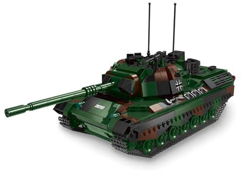 Fuleying Militärische Panzer Bausteine Bausatz, 1145 PCS Technik Militär Leopard 1 Kampfpanzer Klemmbausteine, Armee Panzer Fahrzeug Modell Bauklotz Konstruktions Spielzeug