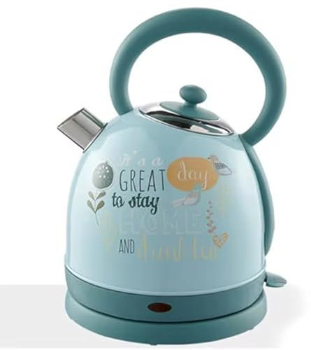 Yiustldd Ceramic Electric Kettle Cordless Water Teapot, Teapot Retro 1.7L Jug for Tea Coffee Soup Oatmeal - Fast Boiling Technology