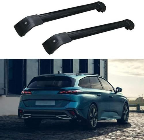 JUNYEW Dachgepäckträger Dachträger Für Peugeot 308 SW 5 Dr 2022 2023 -Aluminium Dachträger Querstangen Gepäckträger (2Stk) Dachträger für Dachrelings Tragkraft 180 Kg,P