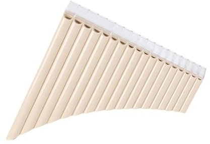 18 Pfeifen Panflöte C-Dur Panflöte Panflöte Blasinstrument Anfänger Tragetasche(White)