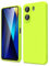 oakxco Funda de Silicona para Xiaomi Redmi 13C/ Poco C65, Goma Gel Color Sólido Funda para Teléfono Móvil, Suave Ultra-Fina Mate TPU Cámara Protección Antigolpes Case, Amarillo Neón