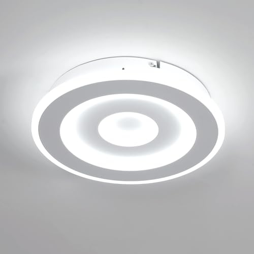 Comely LED Ceiling Lights 28W 3150LM Modern LED Ceiling Lighting Round Ceiling Lamp White Ceiling Lighting for Bedroom Kitchen Hallway Dining Room Cool White 6500K (Dia 28cm)
