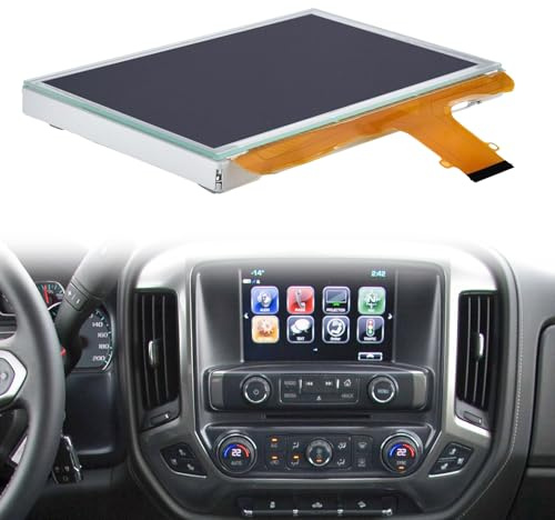20,3 cm LCD-Monitor Touchscreen Glas Digitizer Navigation Radio Ersatz DJ080PA-01A passend für 2015 2016 2017 2018 Chevy Silverado Suburban Tahoe/G-M-C Yukon Sierra