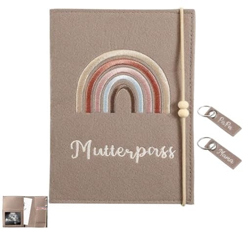 Mutterpass Schutzhülleaus Aus Filz Mit Fächern, Mutterkindpasshülle österreich,Hülle Mutterpass,Mutterpass Schutzhülle,Mit Gummiband, Für Versicherungskarten