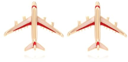 Flugzeug Ohrringe, Hip Hop Flugzeug-Ohrhänger für Frauen, Böhmische Gold Flugzeug Urlaub Ohrringe, Süße Jet-Flugzeug-Aussage-Ohrringe Sommer Boho Schmuck, Punk Rock Flugzeug Ohrringe für Damen