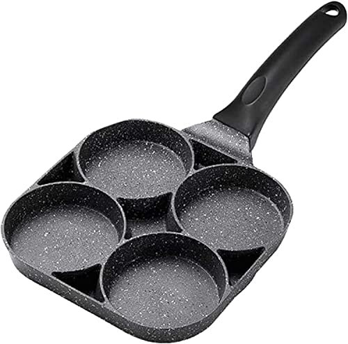 SJHDHDA 4-Hole Omelet Pan for Burger Eggs Ham Pancake Maker Frying Pans Non-Stick No Oil-Smoke Breakfast Grill Wok Cooking Pot Learned extensively