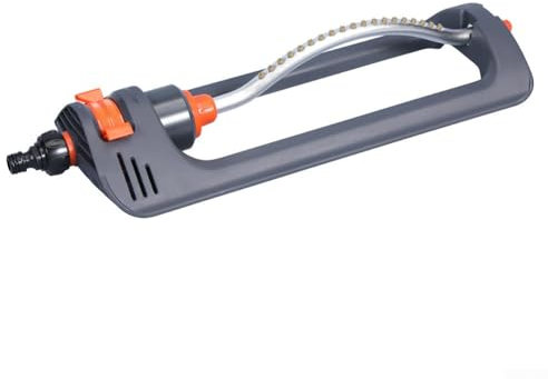 Oscillating Sprinkler, 180° Rotation Garden Lawn Sprinkler For Lawn Grass Garden Watering Irrigation, Compatible With Various Hose Types(19 holes swing 180)