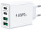 USB C Ladegerät, 40W 4-Port USBC Stecker Mehrfach Ladegerät mit PD+QC, Schnellladegerät Adapter USB-C Charger Ladestecker USB Schnellladen Netzteil für iPhone 16 15 14 13 12 11 Pro Max, Samsung,Handys