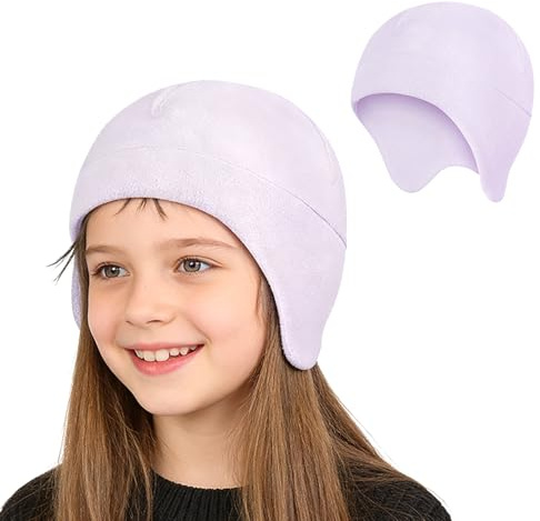 TAGVO Kinder Winter Fahrrad Mütze Unter Helm, Leichte Winddichte Fleece Helmmütze mit Ohrenschutz, Warme Fahrradhelm Mütze für Jungen & Mädchen 3–10 Jahre
