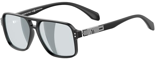 SIPLION Sonnenbrille Herren Polarisiert Rechteckig UV400 TR90 zum Fahren | Leichte Vollrandfassung mit TAC-Gläsern, Integrierten Nasenpads und Flexiblen Scharnieren für Reisen, Wandern und Alltag