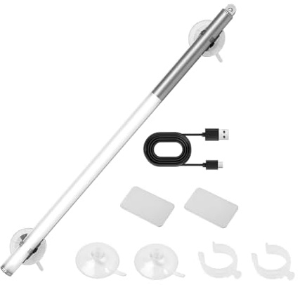 Piashow Schminklicht für spiegel 35CM, LED Dimmbare Schminktisch Beleuchtung mit 3 Modi und Stufe 10 Dimmen Schminklicht, IP20 Wandleuchte, USB Aufladbar, Silber