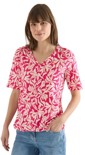 Damen T-Shirt mit V-Neck und floralem Print