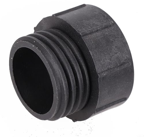 UrbanHui Adaptador de contenedor IBC rosca interna de 2 pulgadas a rosca externa S60x6 con sello resistente a ácidos para uso seguro del tanque