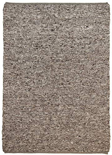 Theko Zeitloser Naturteppich aus 100% nachhaltiger Schurwolle; handgewebt und beidseitig verwendbar | 60 x 90 cm; Farbe: Braun Multi | THEKO die markenteppiche - BERBERINA SUPER