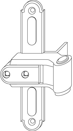 MACO RUSTICO Ladenkreuzband BLR flächenbündig, verstellbar, schwarz (57056)