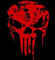 myrockshirt Punisher Blut zerstört 20 cm Aufkleber für Auto,Scheibe, Lack,Wand,Wandtattoo aus Hochleistungsfolie für alle glatten Flächen Autoaufkleber Tuning Decal Sticker